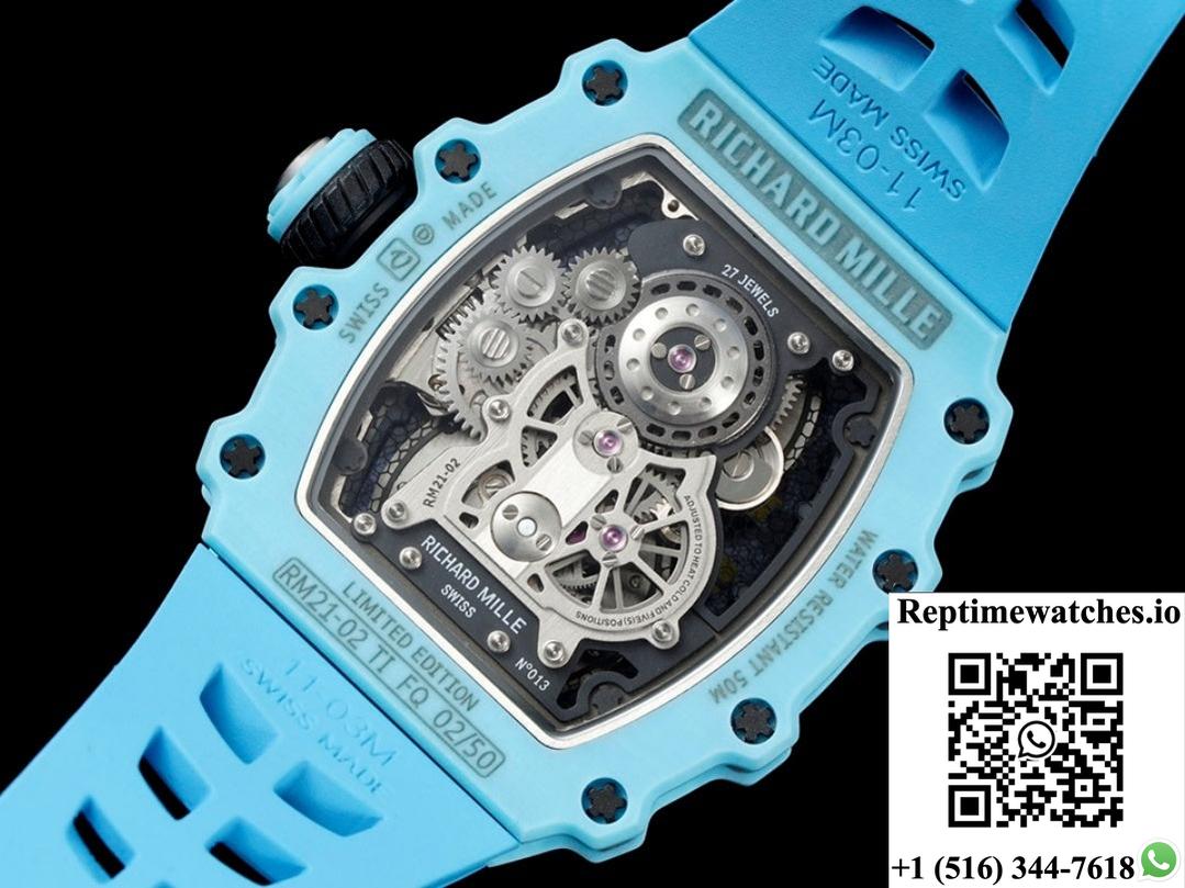 Richard Miller RM21-02 NEW Factory Tourbillon Blue Strap