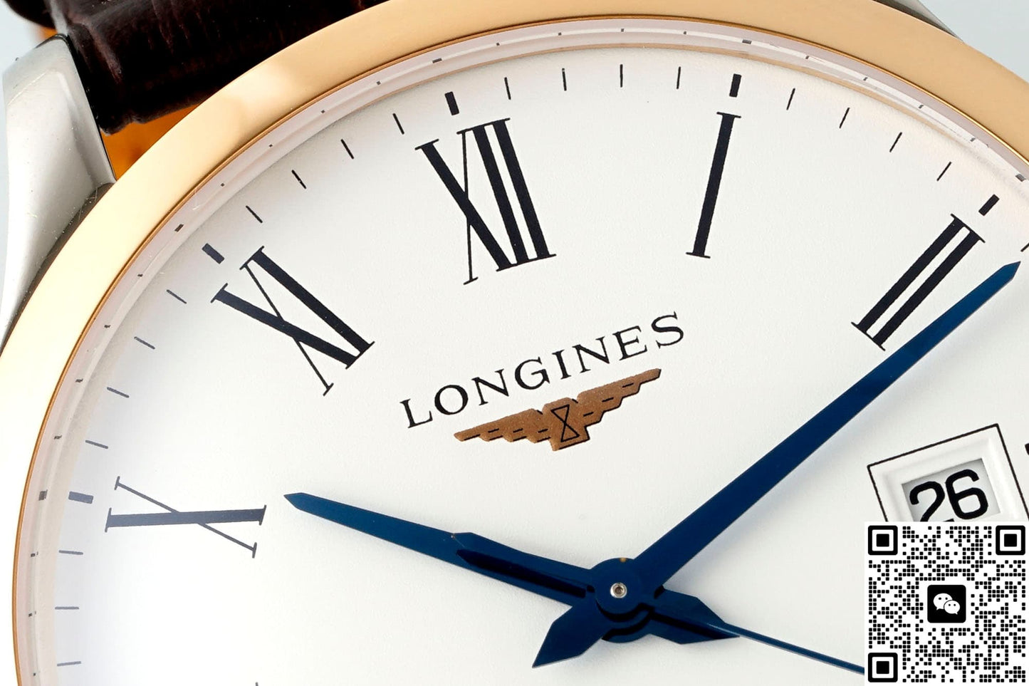 Longines Record Collection L2.821.5.11.2 AF Factory Rose Gold Crown