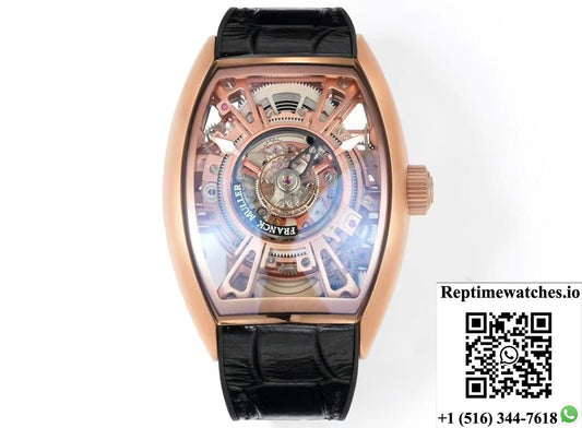 Franck Muller V45 NEW Factory Tourbillon Black Strap