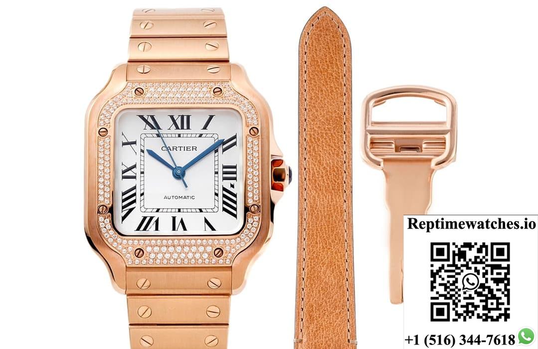 Cartier Santos WJSA0009 BV factory square dial