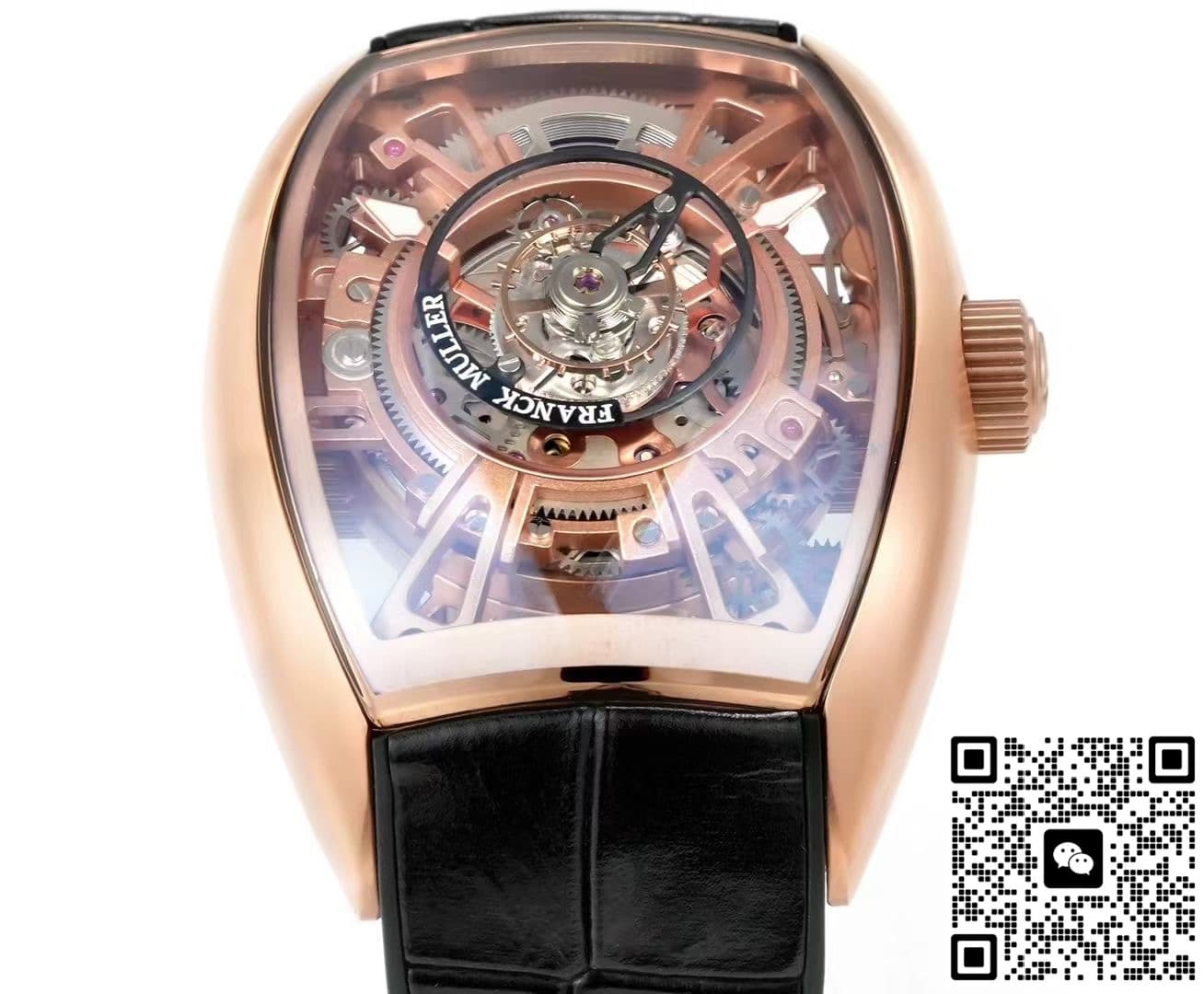 Franck Muller V45 NEW Factory Tourbillon Black Strap