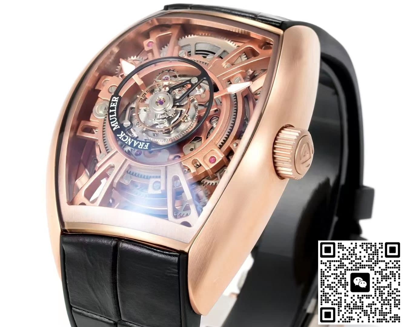 Franck Muller V45 NEW Factory Tourbillon Black Strap