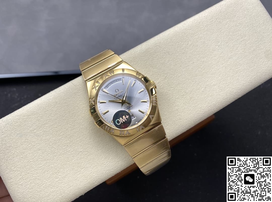Omega Constellation 123.55.38.22.02.002 OM Factory Week Display