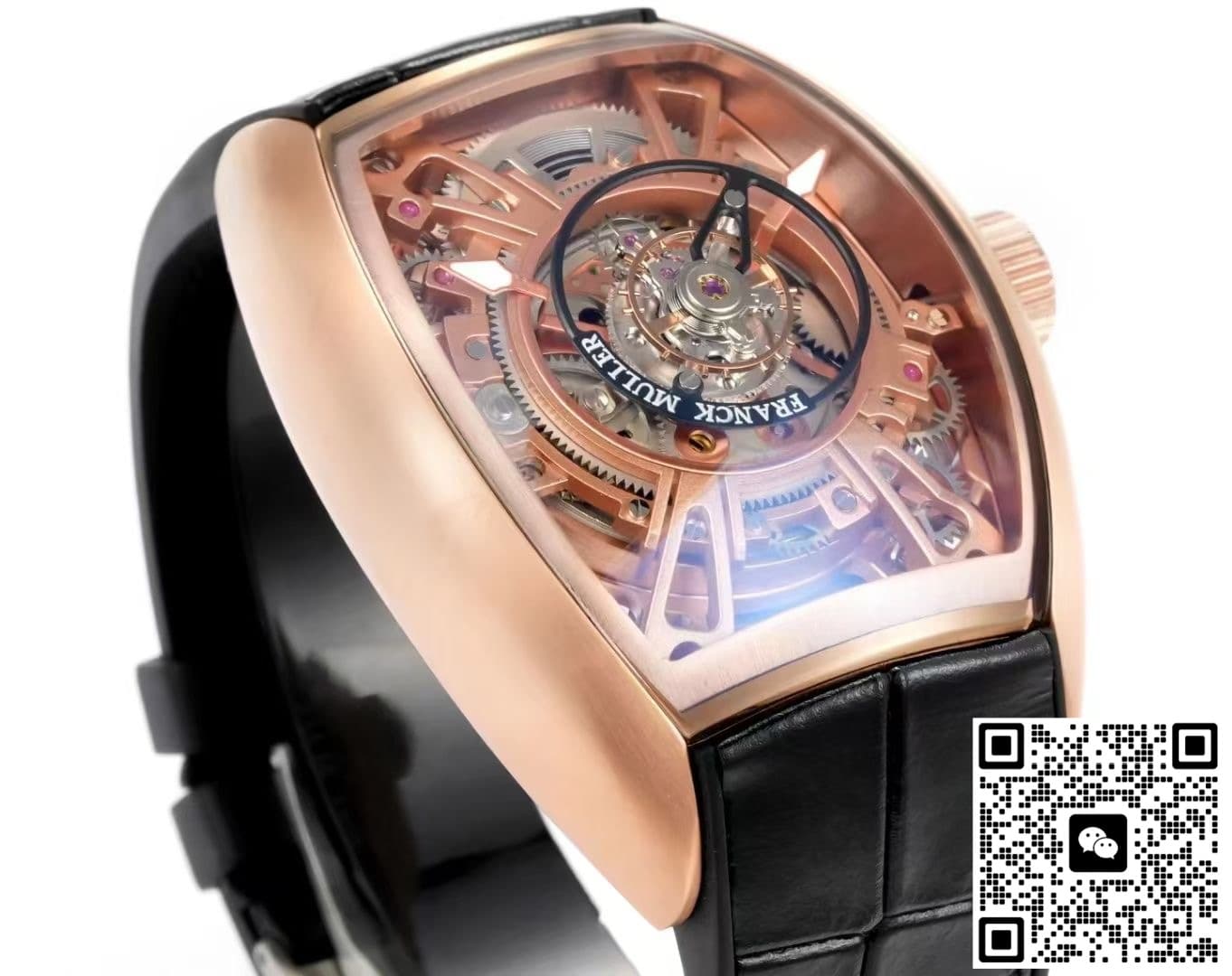 Franck Muller V45 NEW Factory Tourbillon Black Strap