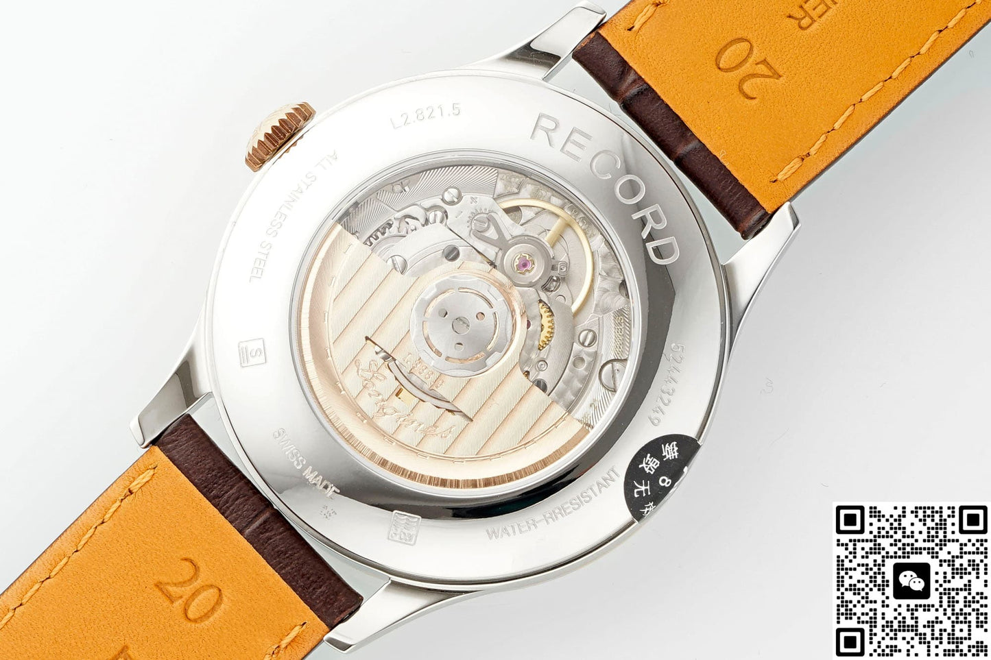 Longines Record Collection L2.821.5.11.2 AF Factory Rose Gold Crown