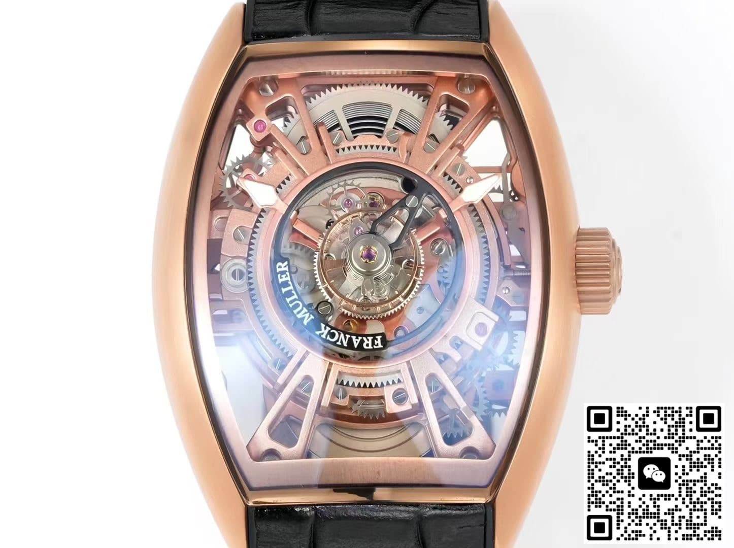 Franck Muller V45 NEW Factory Tourbillon Black Strap
