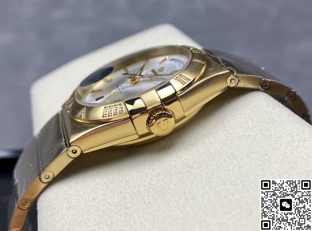 Omega Constellation 123.55.38.22.02.002 OM Factory Week Display