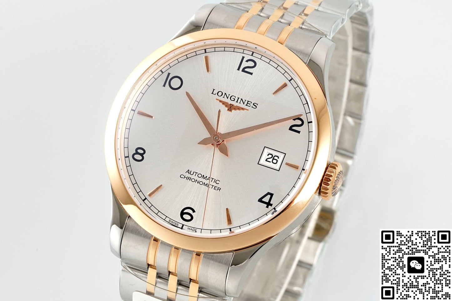 Longines Record Collection L2.821.5.76.7 AF Factory Rose Gold Bezel