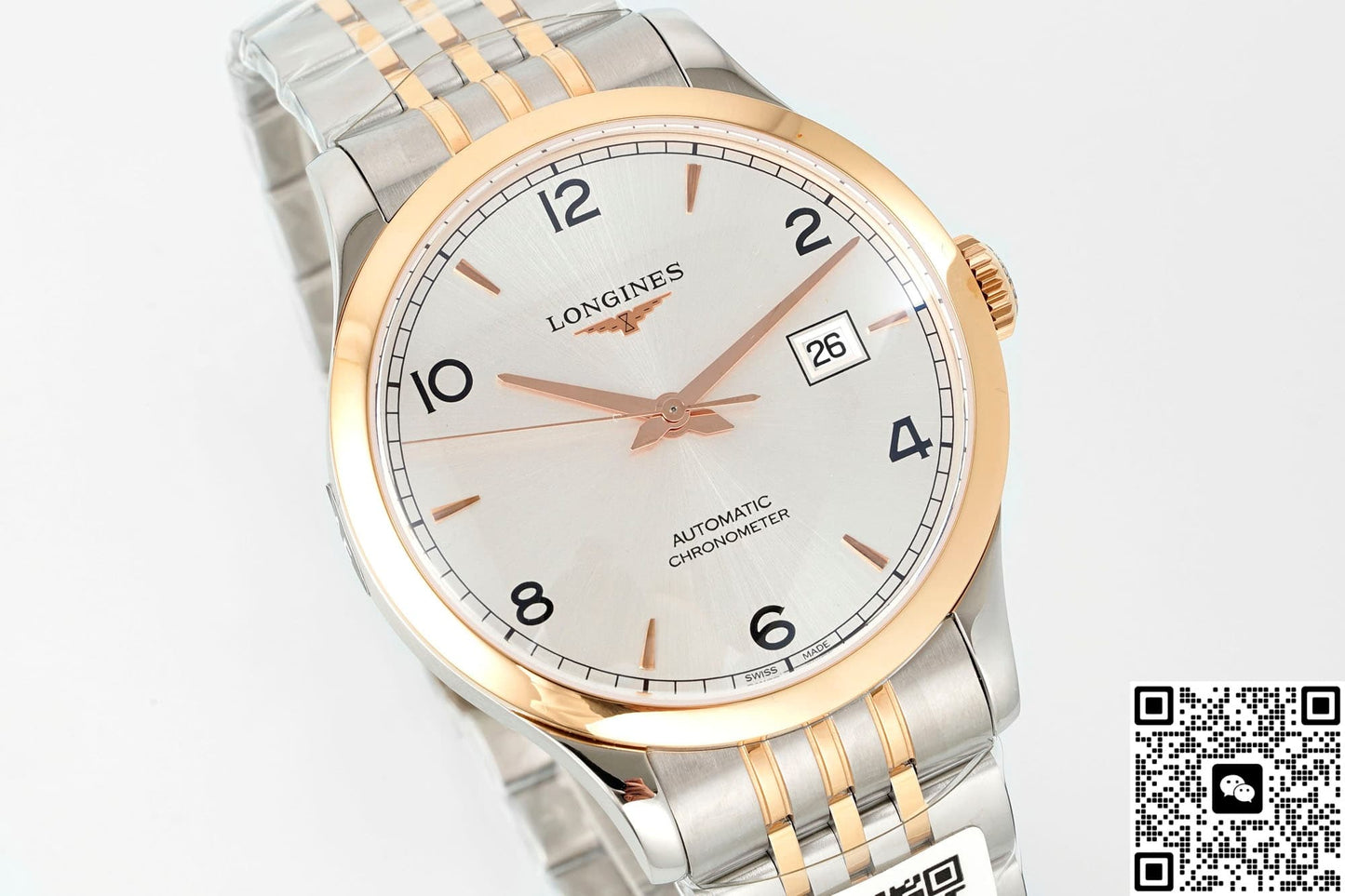 Longines Record Collection L2.821.5.76.7 AF Factory Rose Gold Bezel
