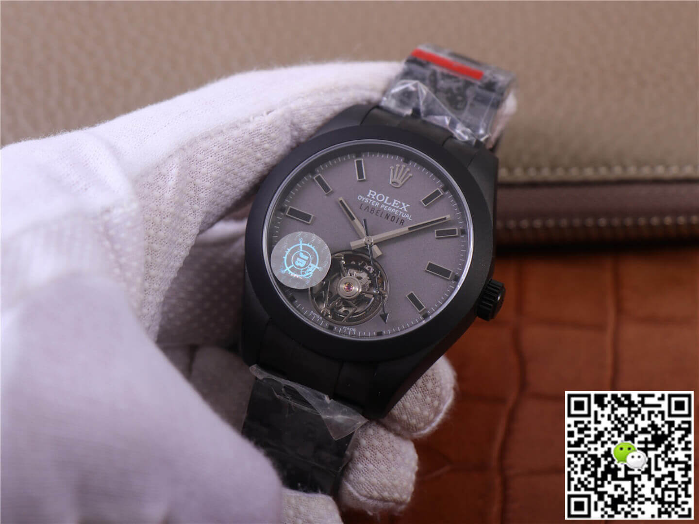 JB Factory Replica Rolex Milgauss Base 116400 Label Noir Design LNT01HS-001 Black case watch