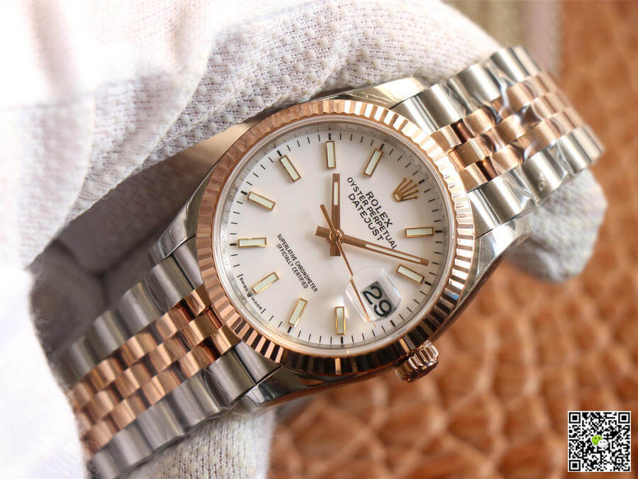 Rolex Datejust M126231-0017 EW Factory Rose Gold White Dial