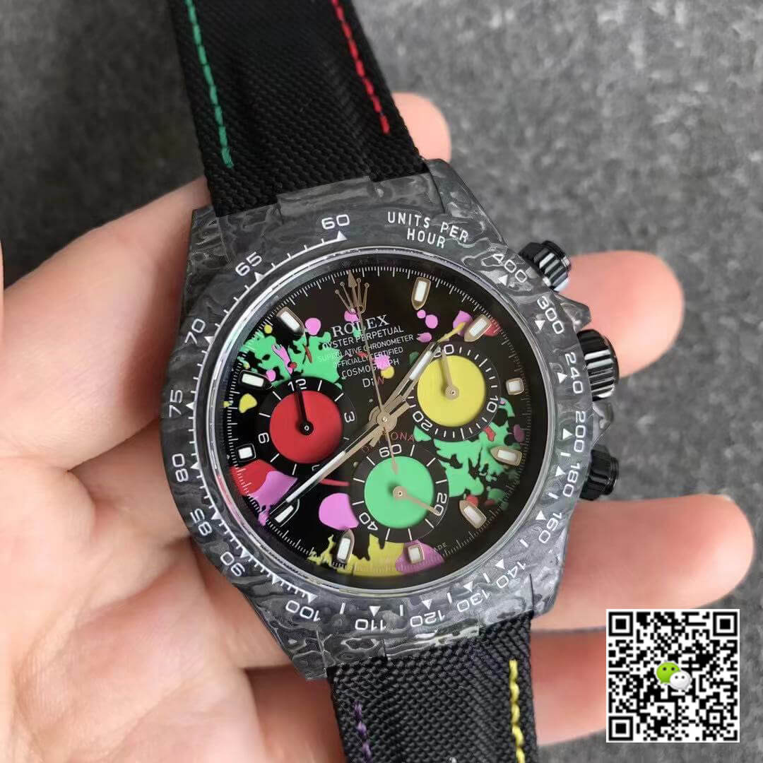 Rolex Daytona Cosmograph Carbon Fiber Diw Customized Version Noob Factory Color Dial