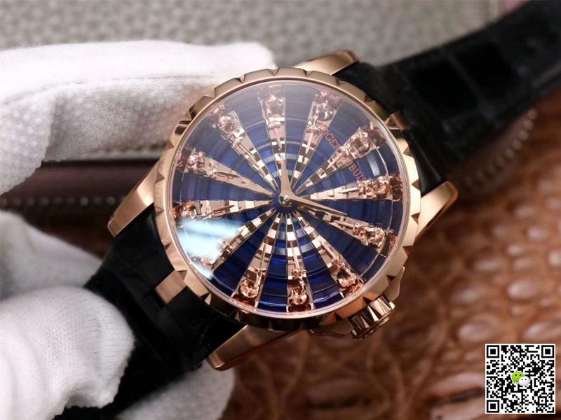 Roger Dubuis Excalibur RDDBEX0684 ZZ Factory Rose Gold Blue Dial