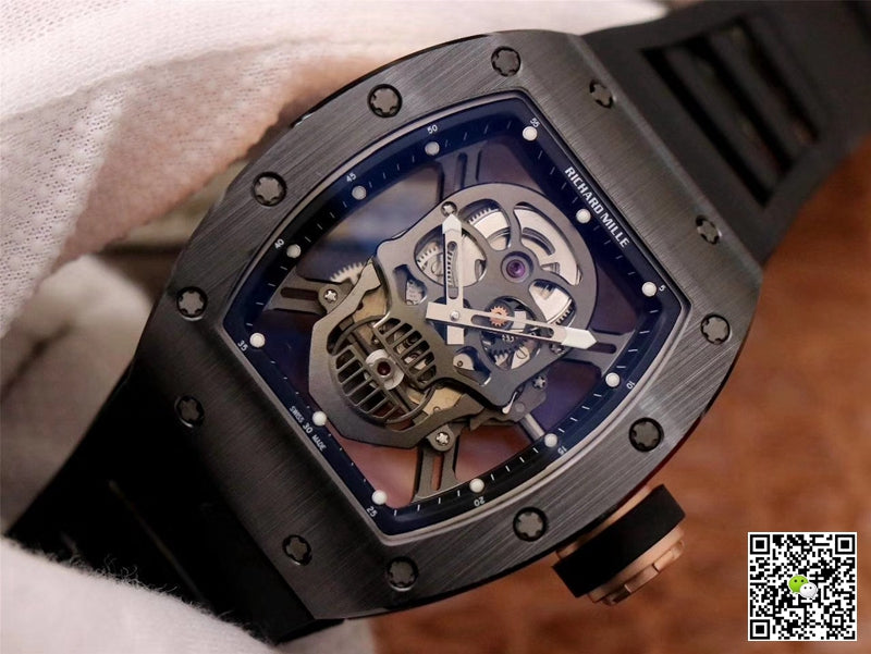 Richard Mille RM052-01 ZF Factory Black Ceramic Grey Skull Dial