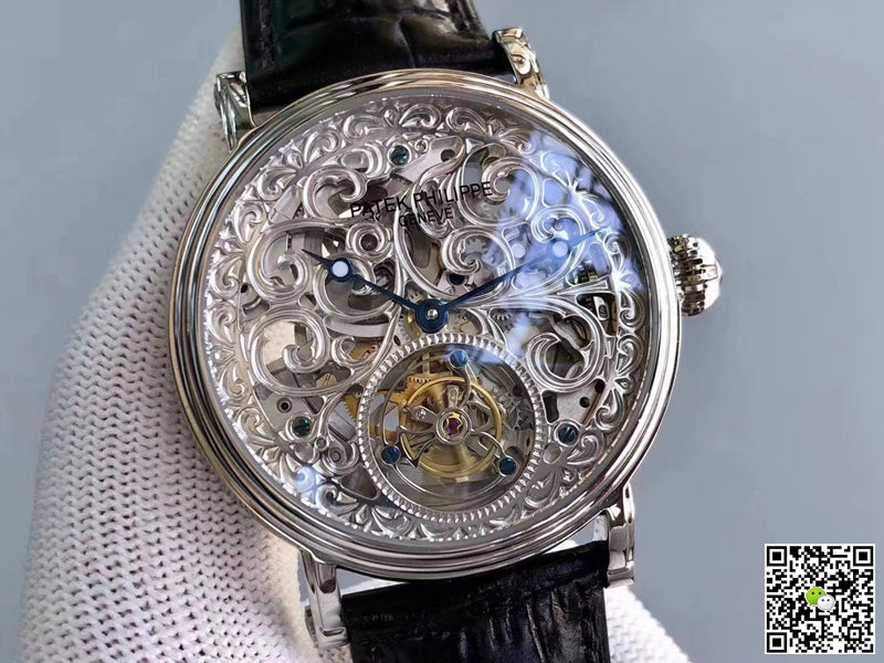 Patek Philippe Tourbillon 316L Stainless Steel Skeleton Dial