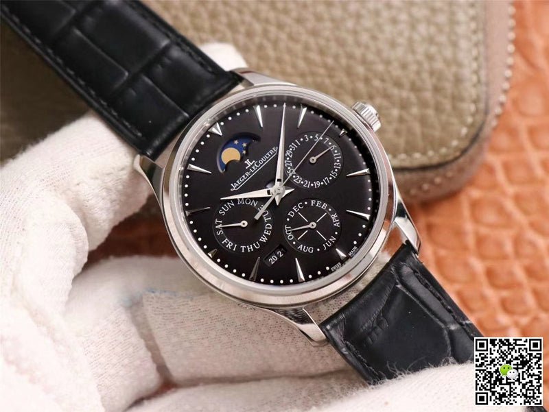Jaeger-LeCoultre Master Ultra Thin Moon Perpetual Calendar 1308470 V9 Factory Black Dial