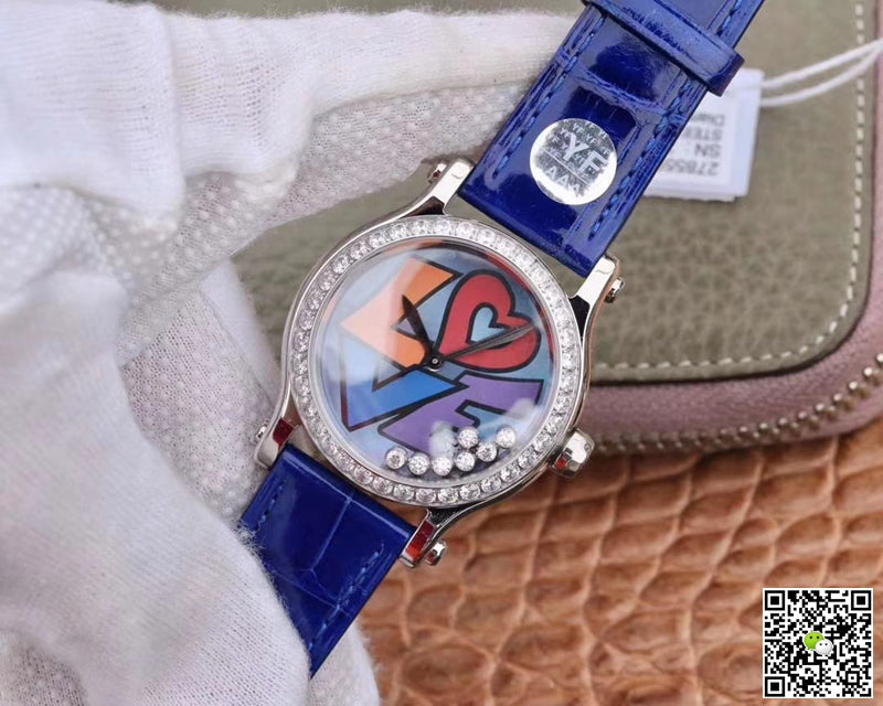 Chopard Happy Diamonds Happy Love 278559-3020 YF Factory Blue Mother Pearl Dial