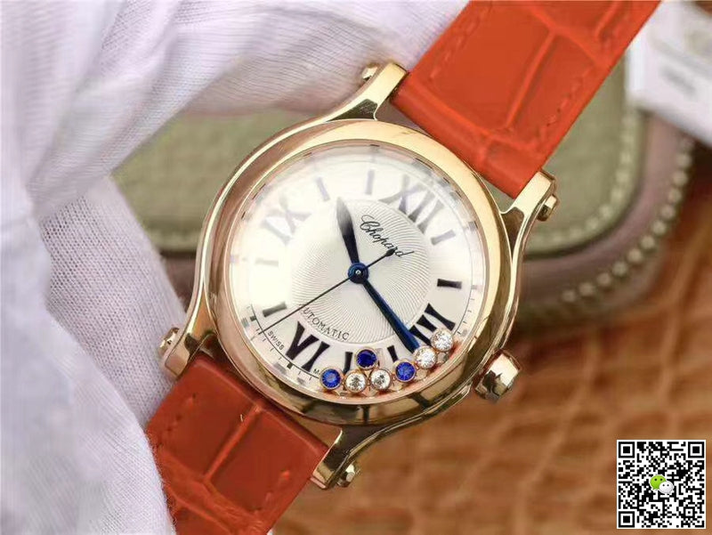 Chopard Happy Sport 274808 Rose Gold Diamonds YF Factory White Dial