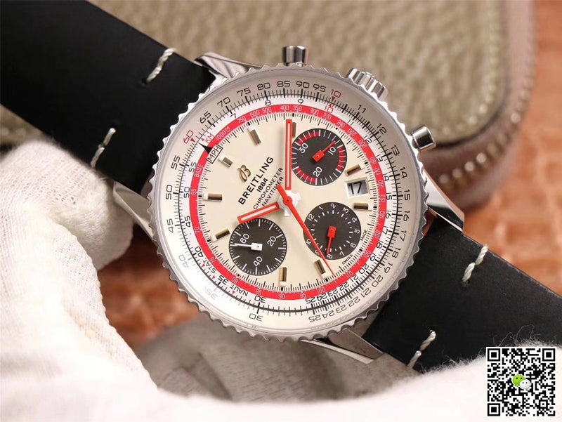 Breitling Navitimer 1 B01 Chronograph 43 TWA Edition AB01219A1G1X1 V9 Factory Silver Dial