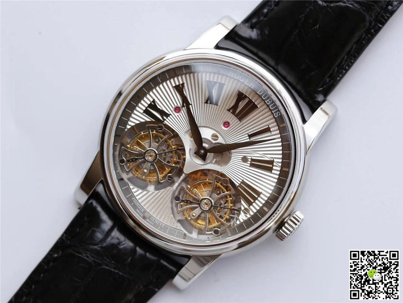 Roger Dubuis Hommage RDDBHO0562 Double Flying tourbillon JB Factory White Gold Case