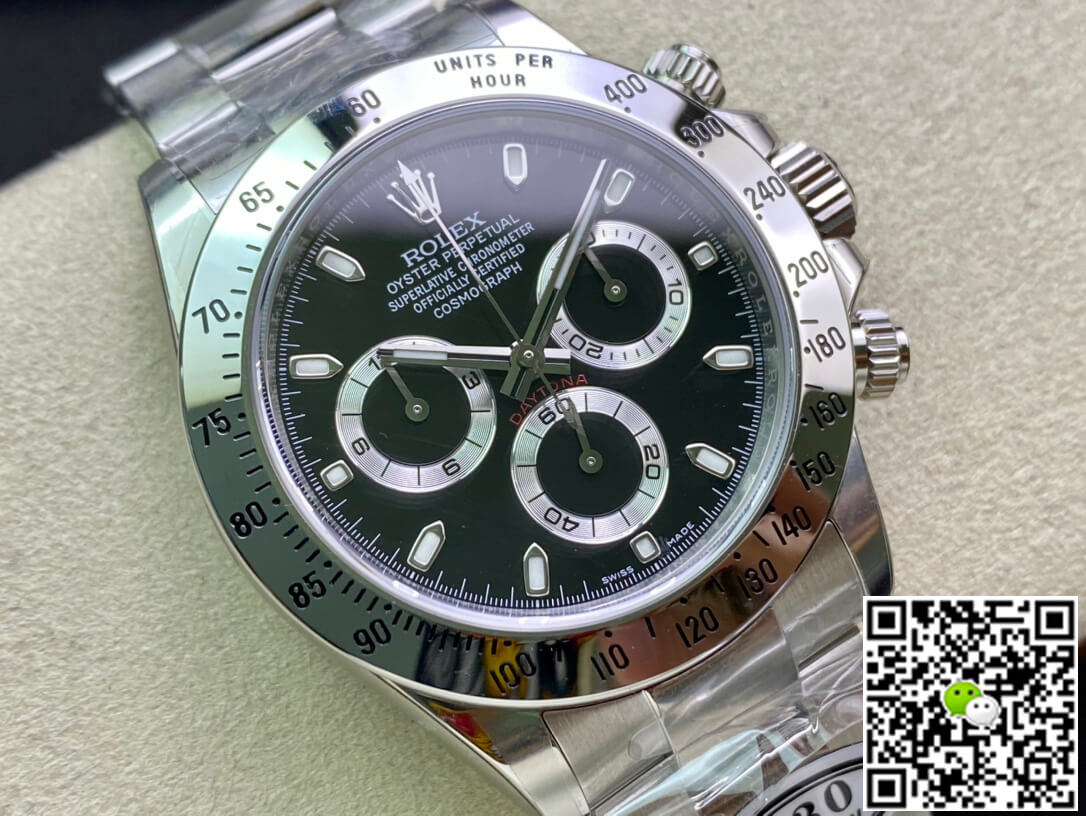 Rolex Cosmograph Daytona 116520 Clean Factory Stainless Steel Bezel