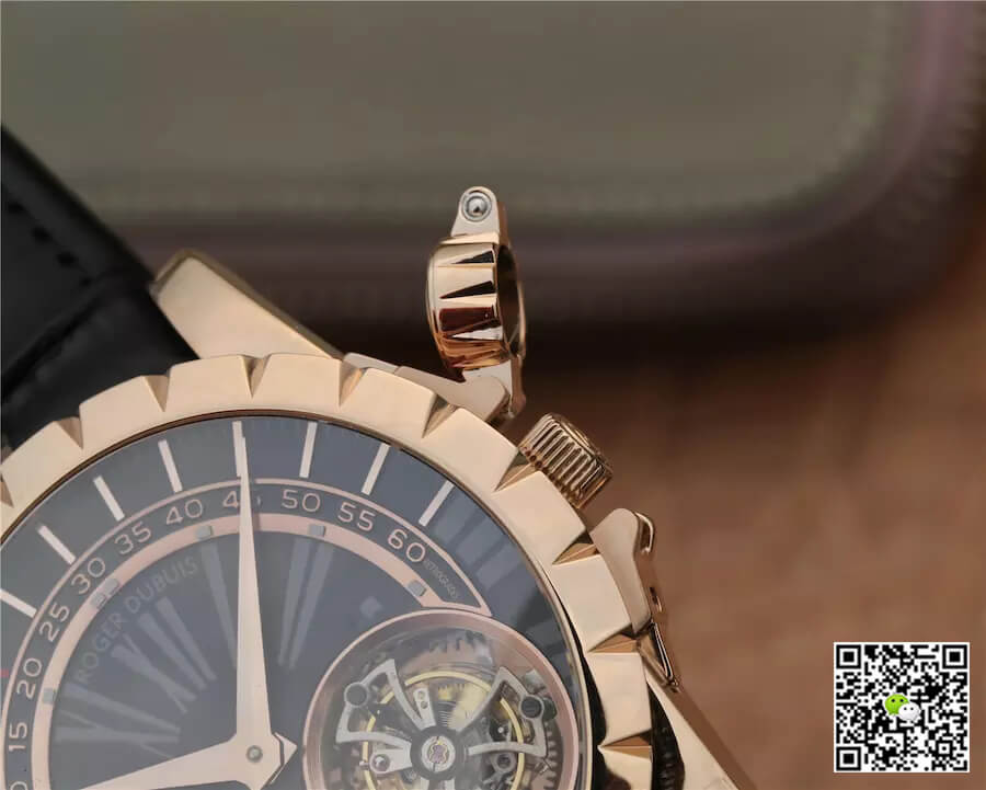 Roger Dubuis Excalibur RDDBEX0280 JB Factory Tourbillon Gold Case Black Dial