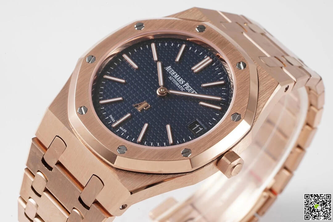 Audemars Piguet Royal Oak 15202OR.OO.1240OR.01 KZ Factory Rose Gold Blue Dial