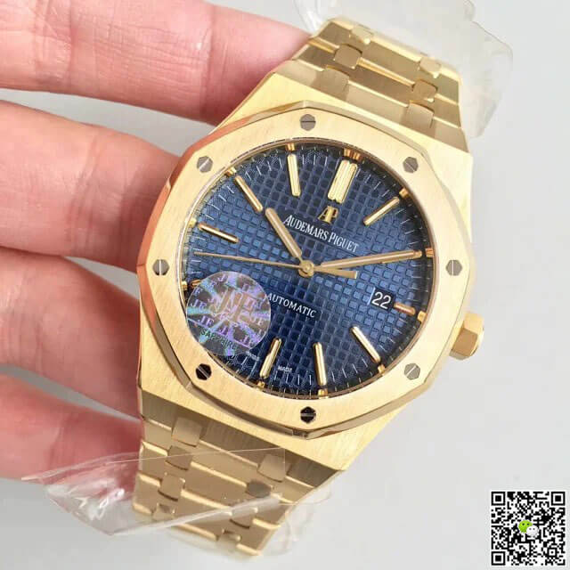 Audemars Piguet Royal Oak 15400OR JF Factory Yellow Gold Blue Dial