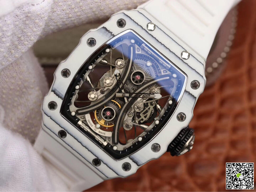 Richard Mille RM53-01 KV Factory White TPT Carbon Fiber Skeleton Dial