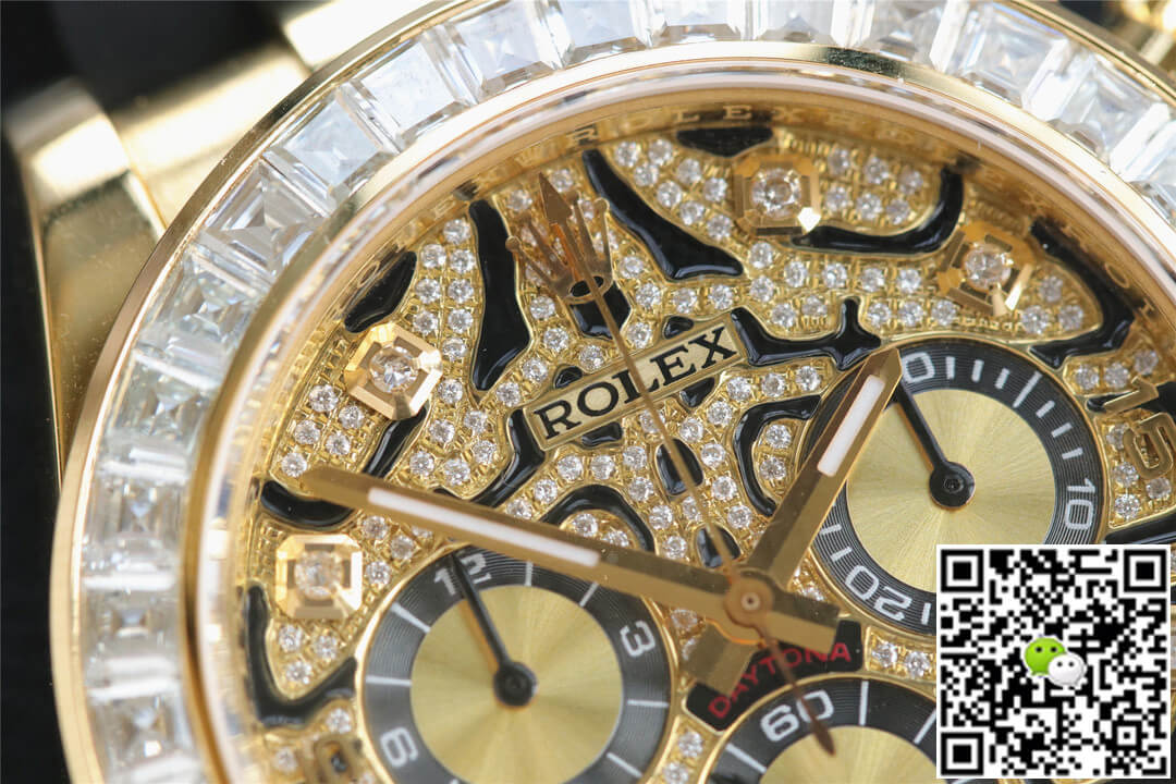 Rolex Cosmograph Daytona 116588 TBR Noob Factory Yellow Gold Diamond Bezel