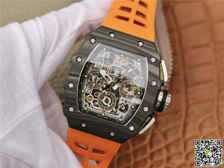 Richard Mille RM11-03 KV Factory Carbon Fiber Orange Strap