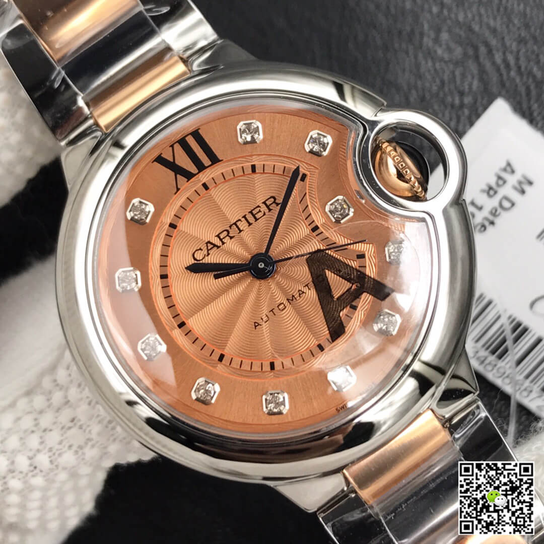 Ballon Bleu De Cartier Ladies 33MM V6 Factory Gold strap