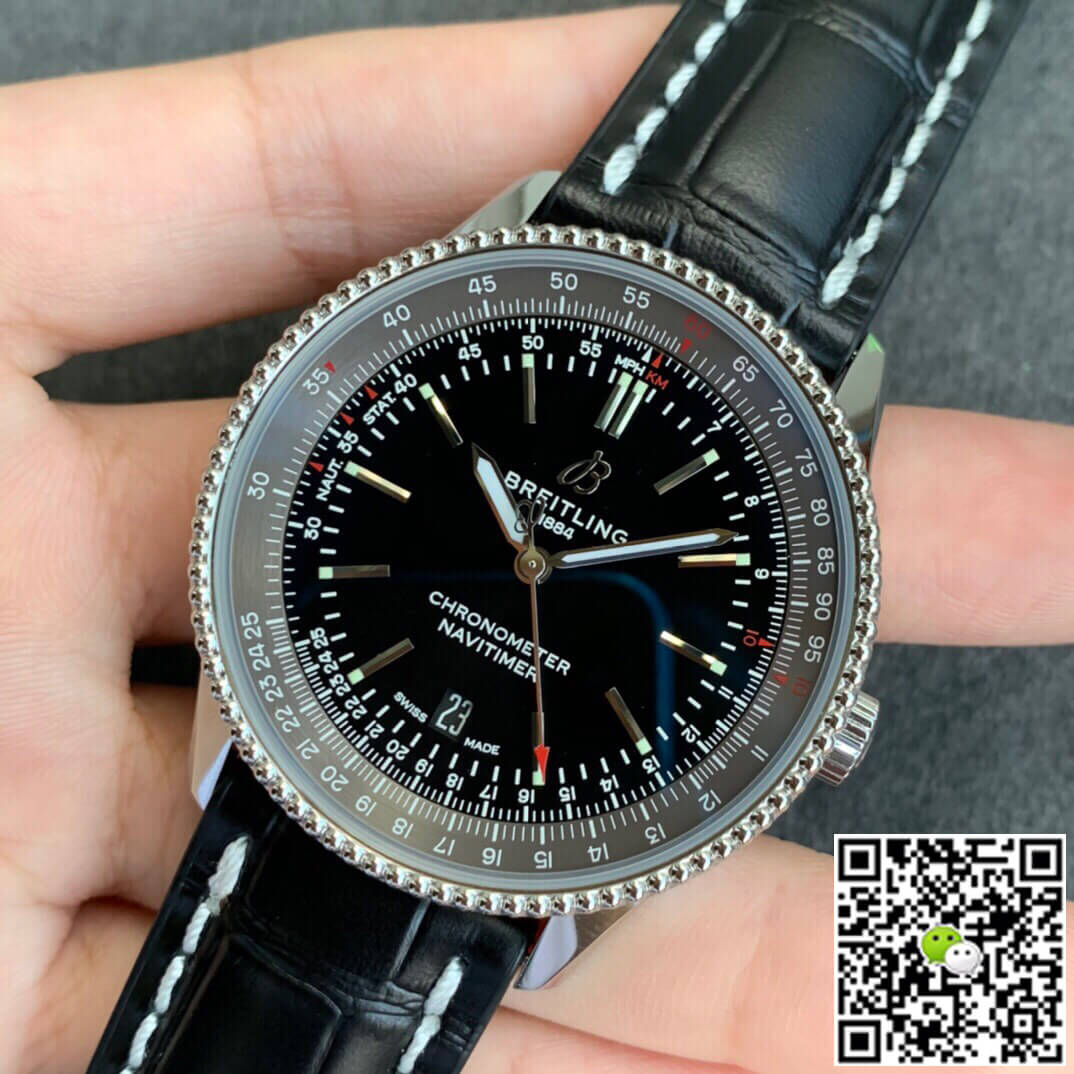 Breitling Navitimer 1 V7 Factory Stainless Steel Black Dial