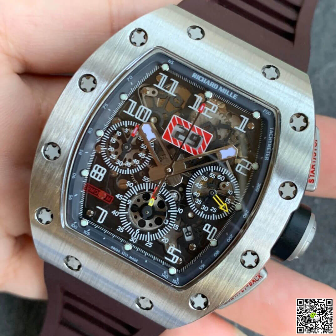 Richard Mille RM11 KV Factory Titanium Brown Strap