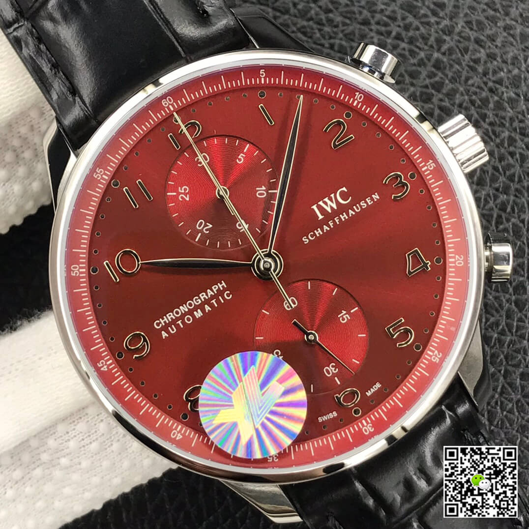 IWC Portugieser Chronograph IW371616 YL Factory Burgundy Red Dial