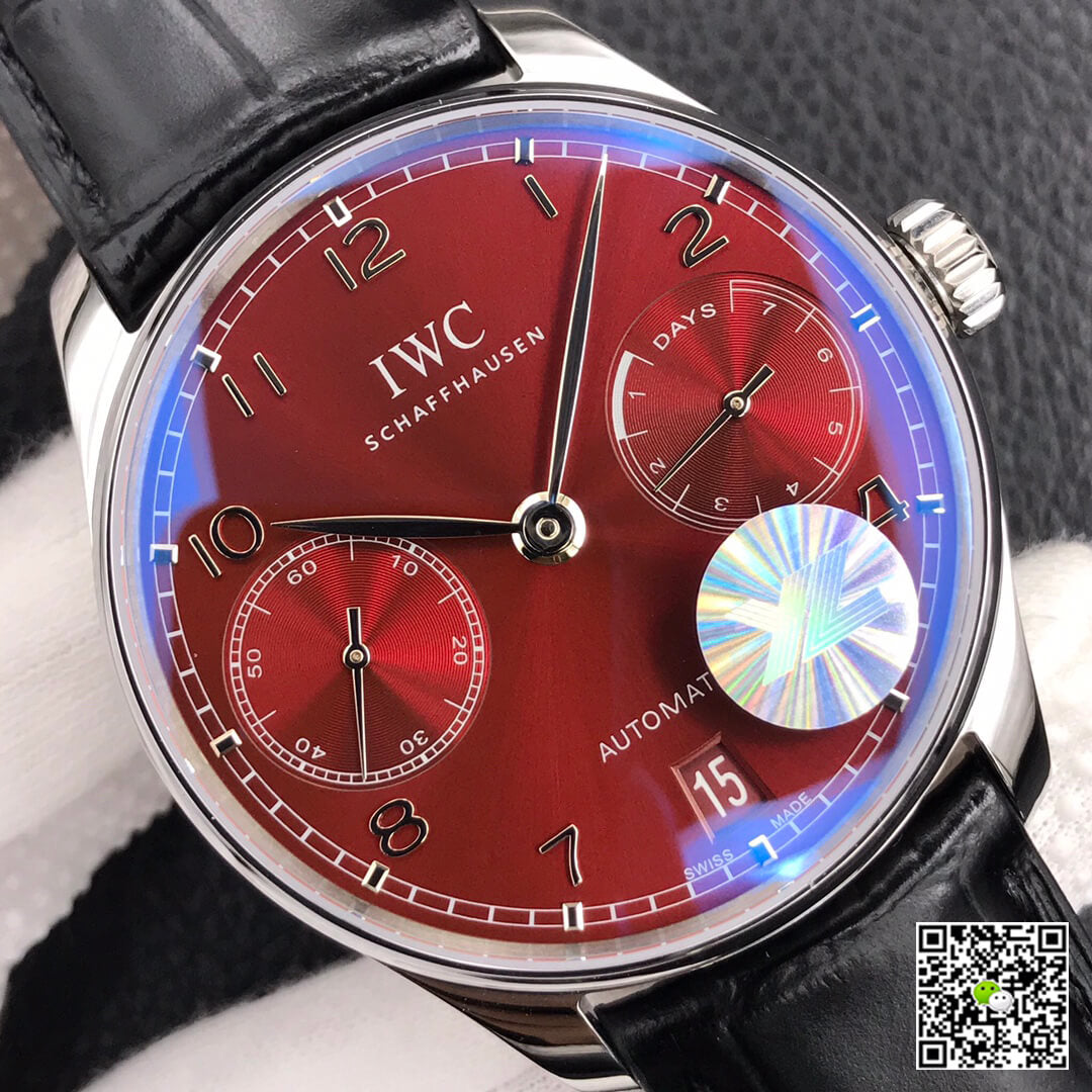 IWC Portugieser IW500714 YL Factory Burgundy Red Dial