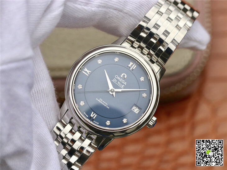 Omega De Ville 424.10.33.20.53.001 MKS Factory Diamond Blue Dial