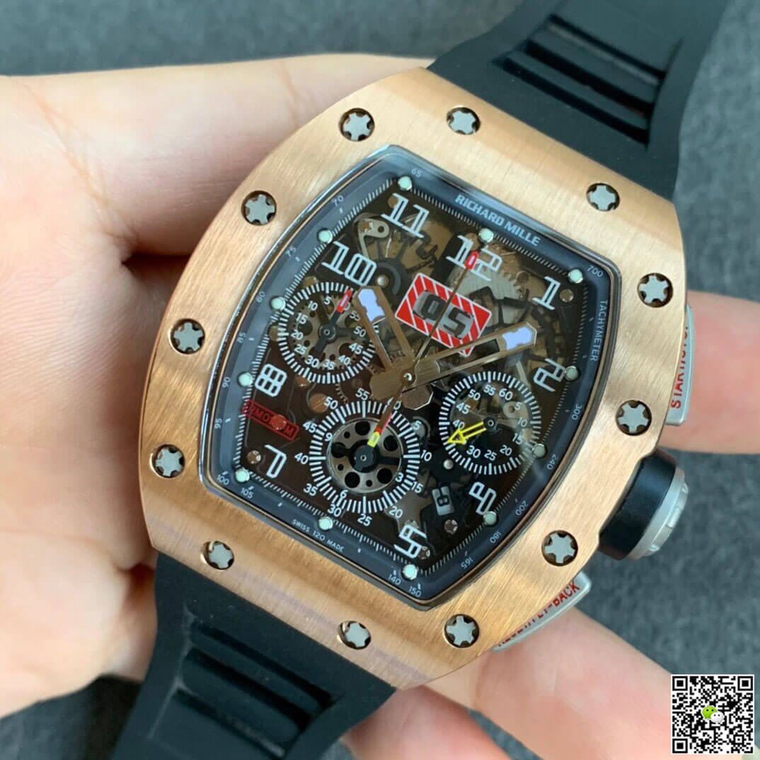 Richard Mille RM11 KV Factory Rose Gold Skeleton Dial