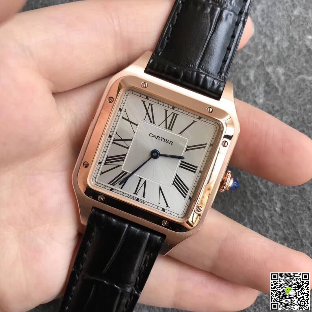 Cartier Santos WGSA0021 Rose Gold Silver Dial