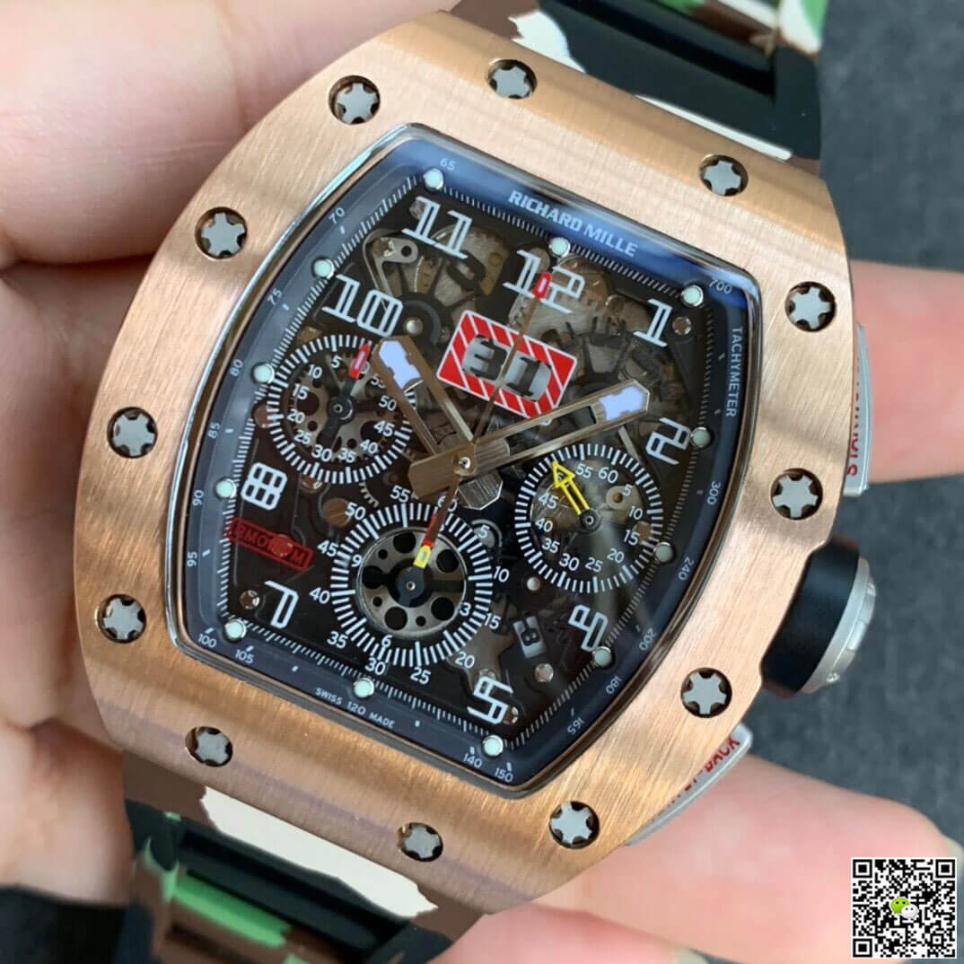 Richard Mille RM11 KV Factory Rose Gold Camouflage Strap
