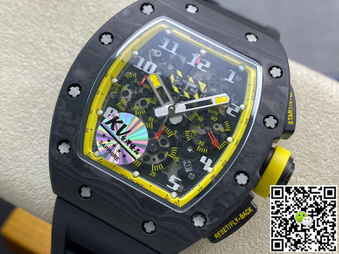 Richard Mille RM-011 KV Factory Forged Carbon Black Strap
