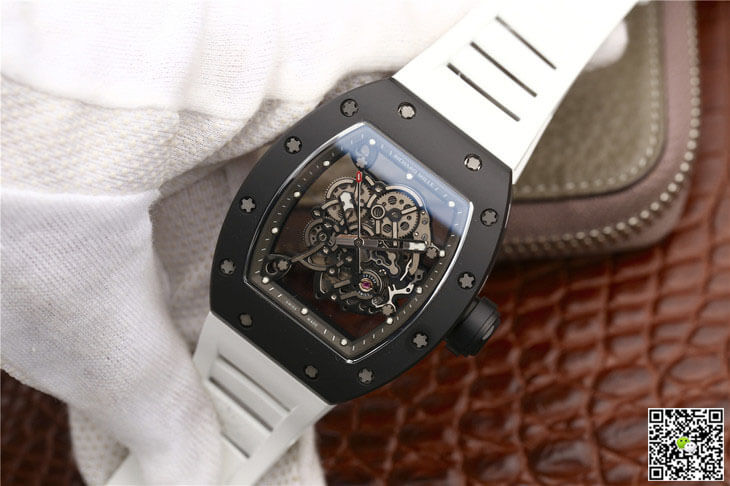 Richard Mille RM055 KV Factory Ceramics White Strap