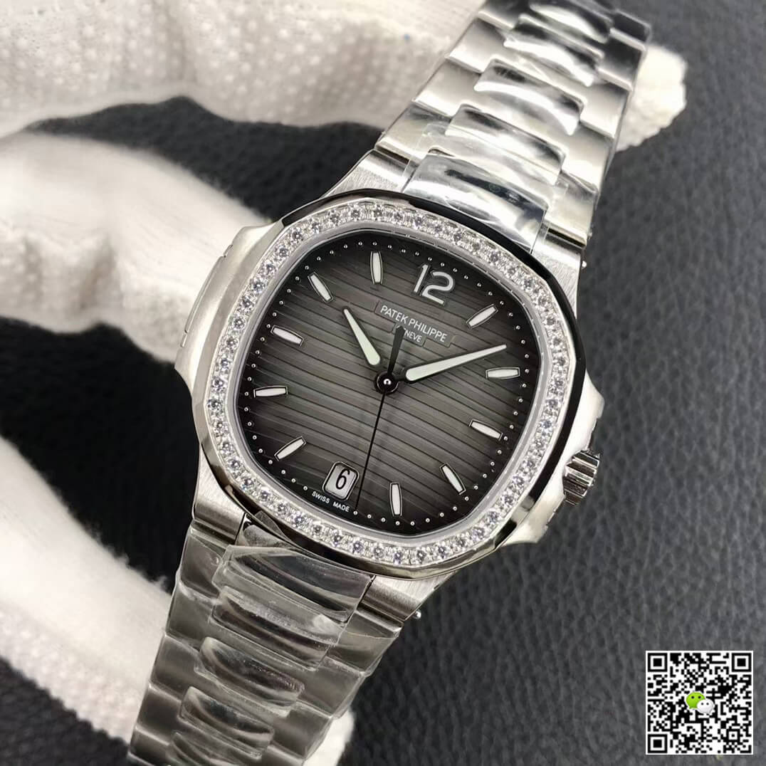 Patek Philippe Nautilus Ladies 7118-1200A-011 PF Factory Gray Black Gradient Dial
