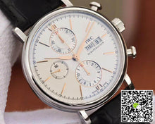 IWC Portofino Chronograph Multi-function IW391022 ZF Factory White Dial With Rose Gold Markers