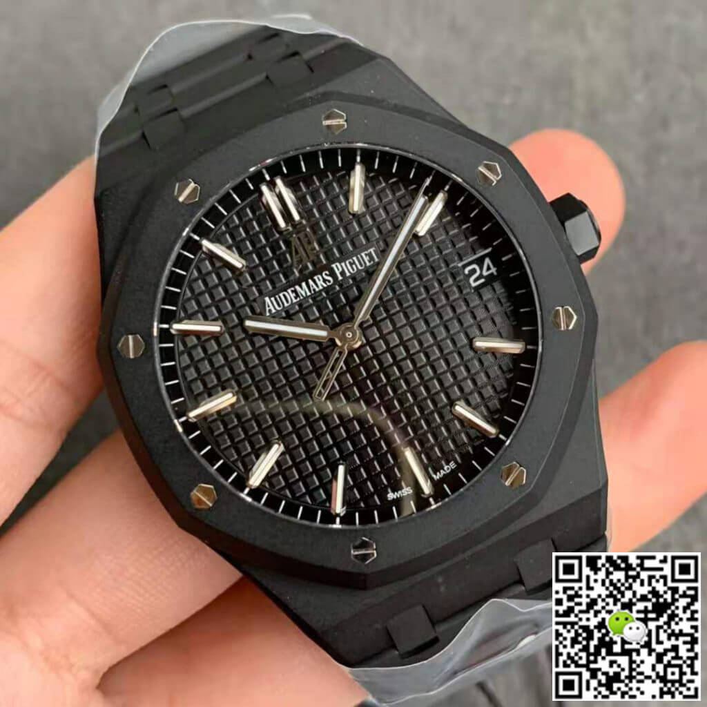 Audemars Piguet Royal Oak 15500 DLC Version ZF Factory Frosted Black Dial