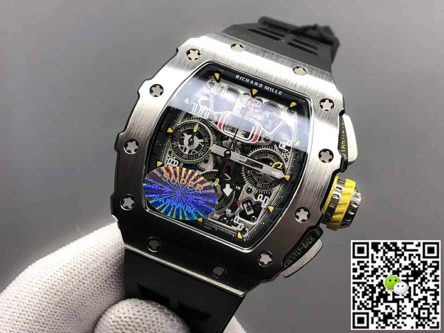 Richard Mille RM11-03 KV Factory Titanium Case Rubber Strap