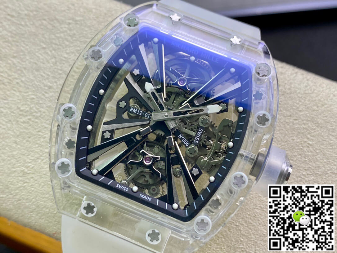 Richard Mille RM12-01 RM Factory Tourbillon Transparent Version Rubber Strap