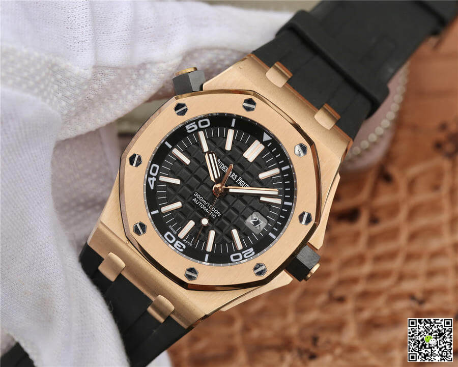 Audemars Piguet Royal Oak Offshore 15710 JF Factory V8 Rose Gold Black Dial