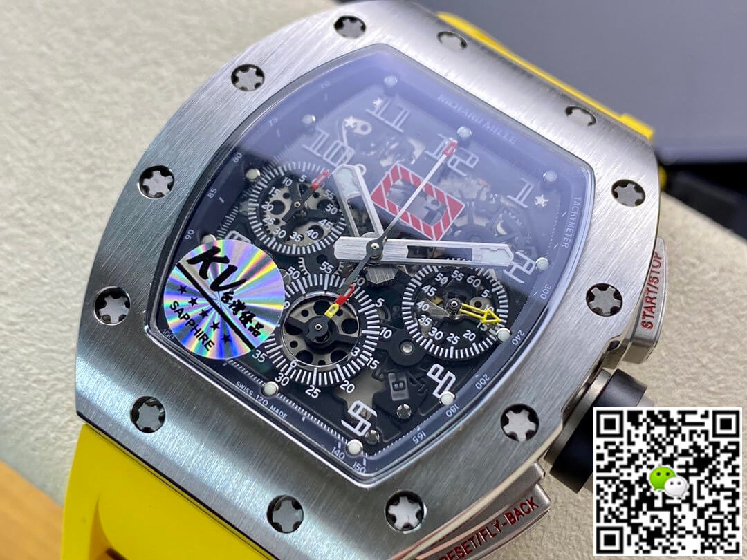 Richard Mille RM11 KV Factory Titanium Yellow Strap
