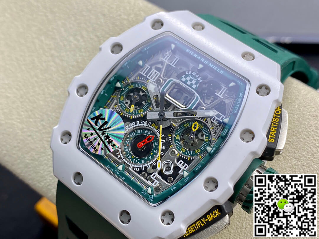 Richard Mille RM011-03 KV Factory White Ceramic Skeleton Dial